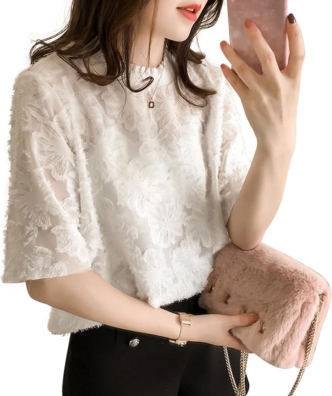 Amazon | [YOMORIO] ブラウス シフォン レディース シャツ